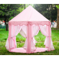 Tente de jeu pour enfants hexagone bleu rose